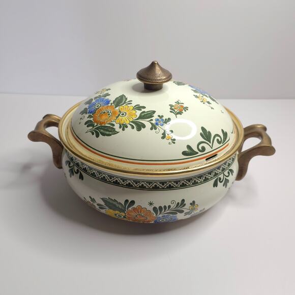 Vtg Villeroy & Boch Amsterdam ASTA Enamel Cookware Dutch Oven Casserole - Picture 1 of 10